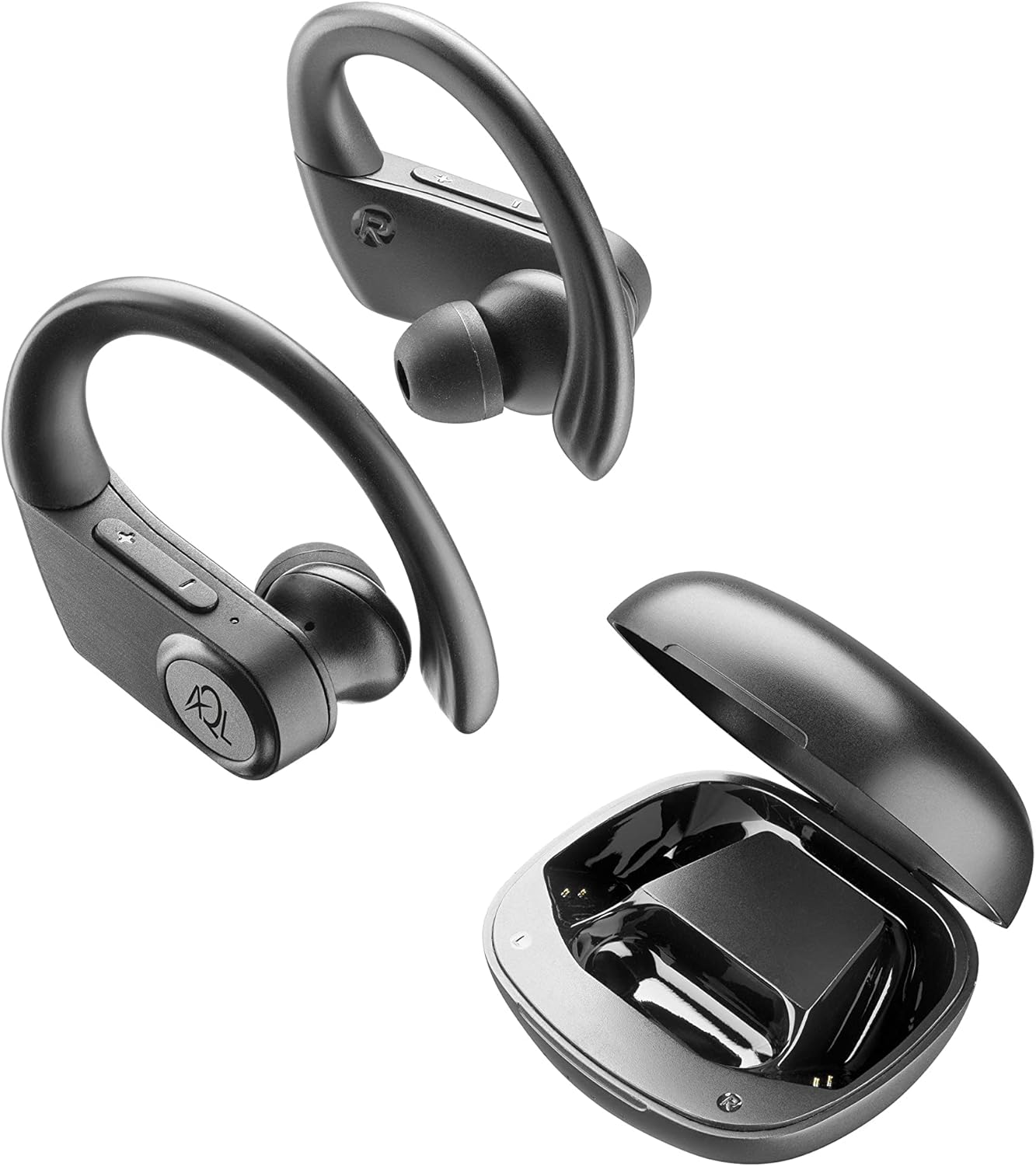 AQL Sport Boost Charge | Bluetooth Headphones | Bluetooth Sports Headphones - Wireless Stereo - Waterproof - 5 Charging Case - Black image number 6