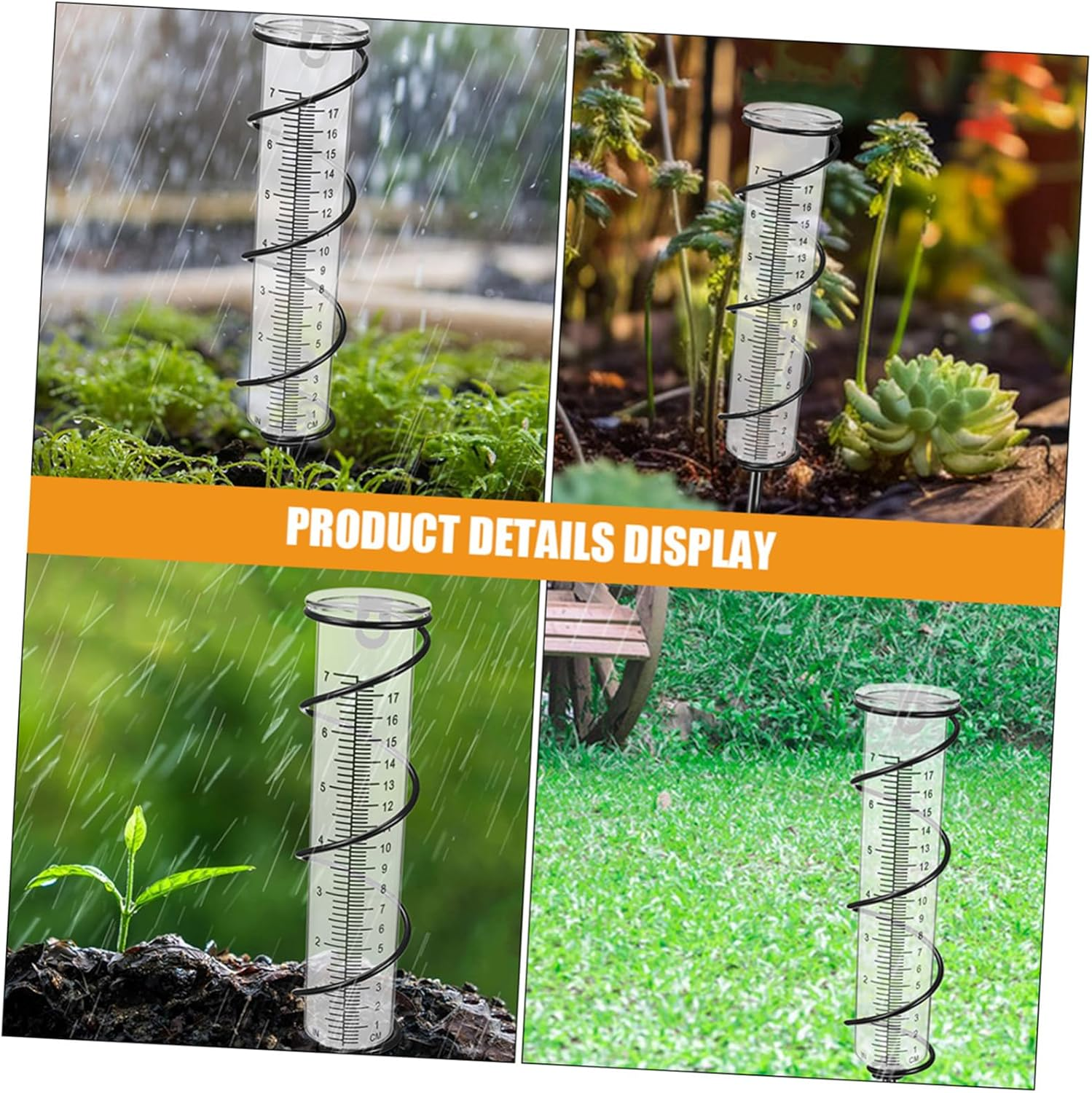 Totority 3Pcs Freeze Plastic Rain Gauge with Clear Scale for Accurate Outdoor Measurement Deck Garden Lawn Cold Resistant and Crack Resistant Weatherproof Tool image number 3