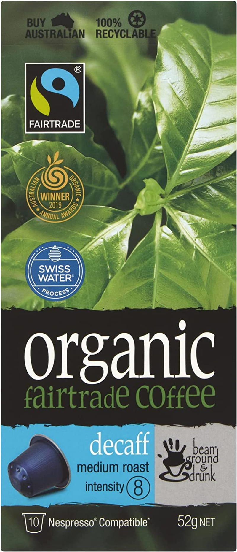 Bean Ground & Drunk Organic Fairtrade Decaff Coffee 10 Aluminium Capsules image number 4