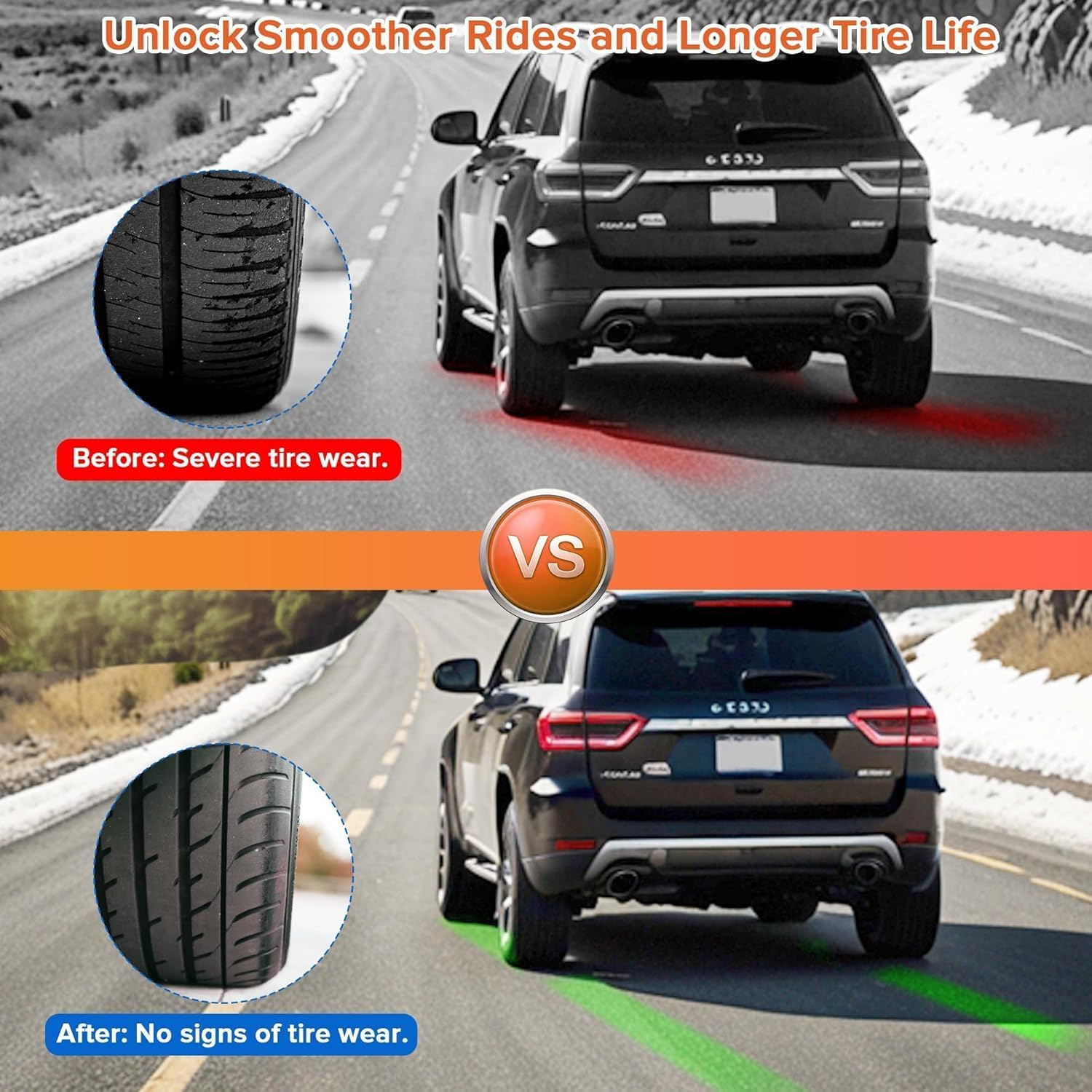 Wheel Alignment Tool with 2 Measuring Tapes, Upgraded Automotive Toe Alignment Tool for Home Use, Compatible with More Vehicle Models, Red, Toe Plates (Red) image number 3