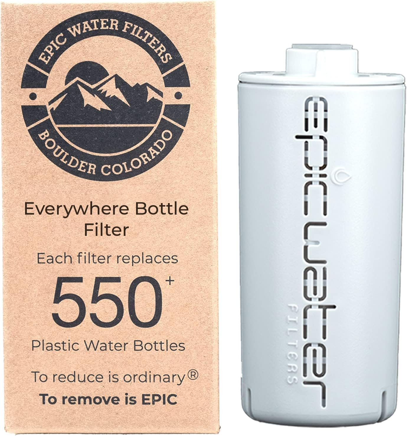 Epic Everywhere Bottle Filter Replacement Cartridge | 1-Pack | 75 Gallon Total Filter Life | 3-4 Month Supply &hellip; image number 1
