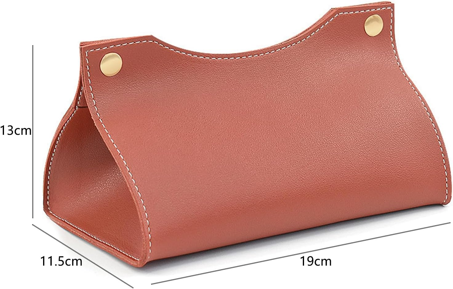 XUNQUCOM Tissue Box Holder, PU Leather Tissue Box Cover Holder Organizer for Home and Car image number 1