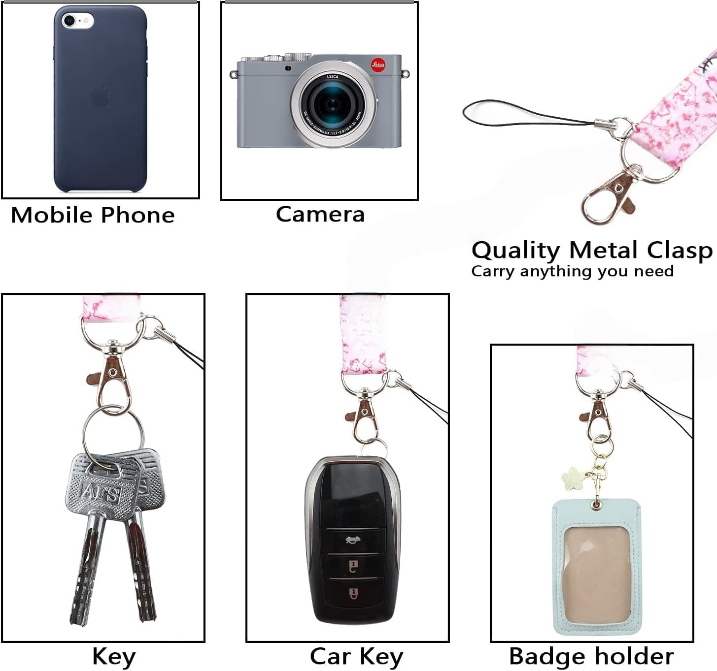 Kitty Cat Lanyard for Keys Key Chain Clip Neck ID Badge Wallet Holder Lanyard (Gs-Kitty A) image number 1