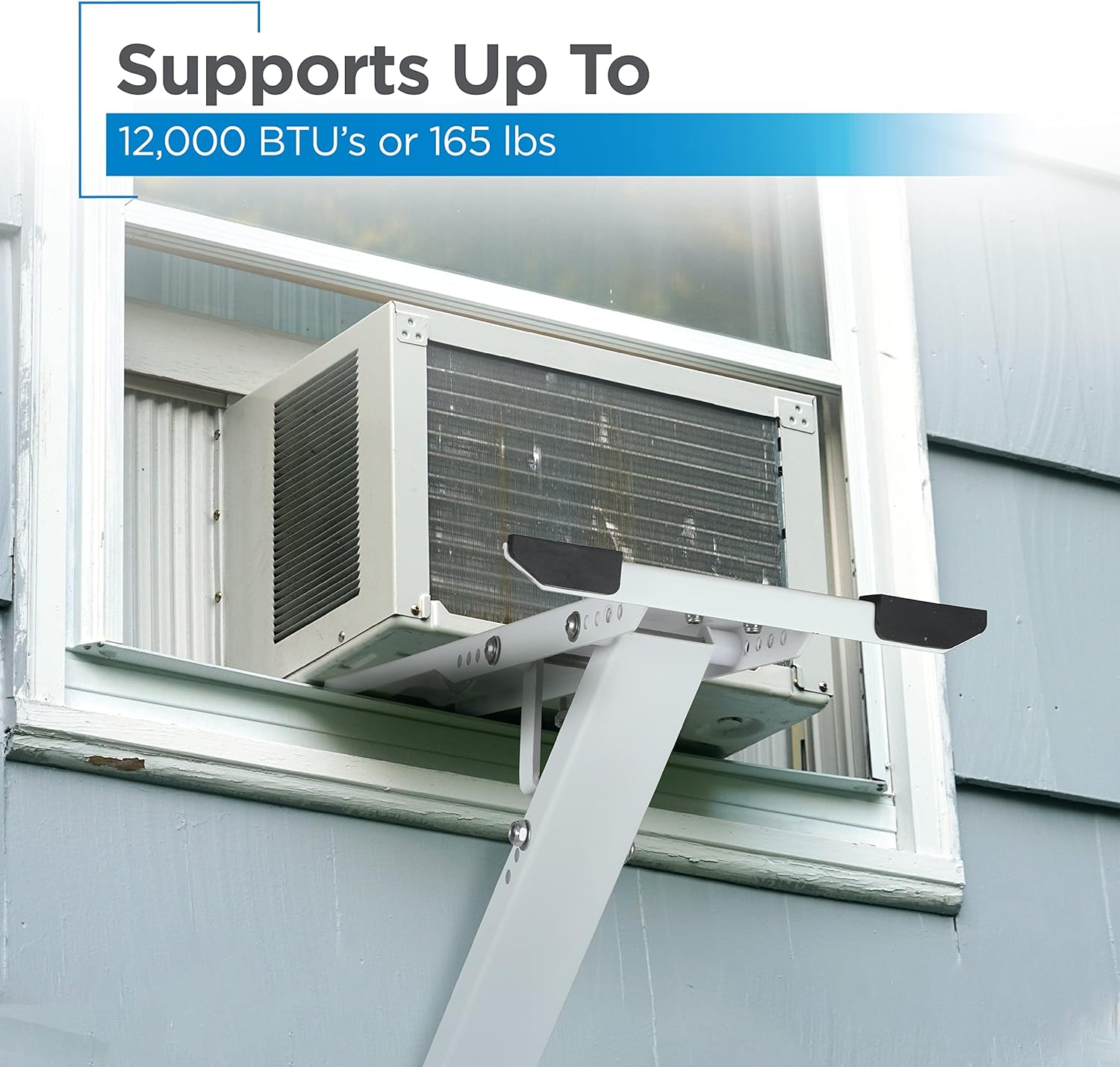 Air Conditioner Support Bracket for Outdoor Window AC, AC Window Bracket Supports up to 12,000 BTU & 165 Lbs, Heavy Duty AC Unit Mounting Bracket image number 1