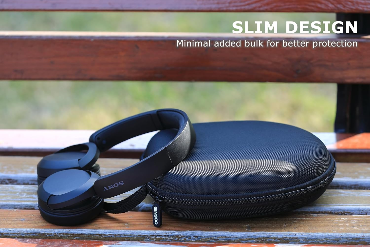 Ginsco Universal Headphone Case Compatible with JBL Tune 510BT 720BT, Sony WH-CH 720N/WH-CH520, with Sony/Jbl/Soundcore Q20 Q30/BERIBES/TOZO/KVIDIO Etc Wireless Headphones Black image number 5