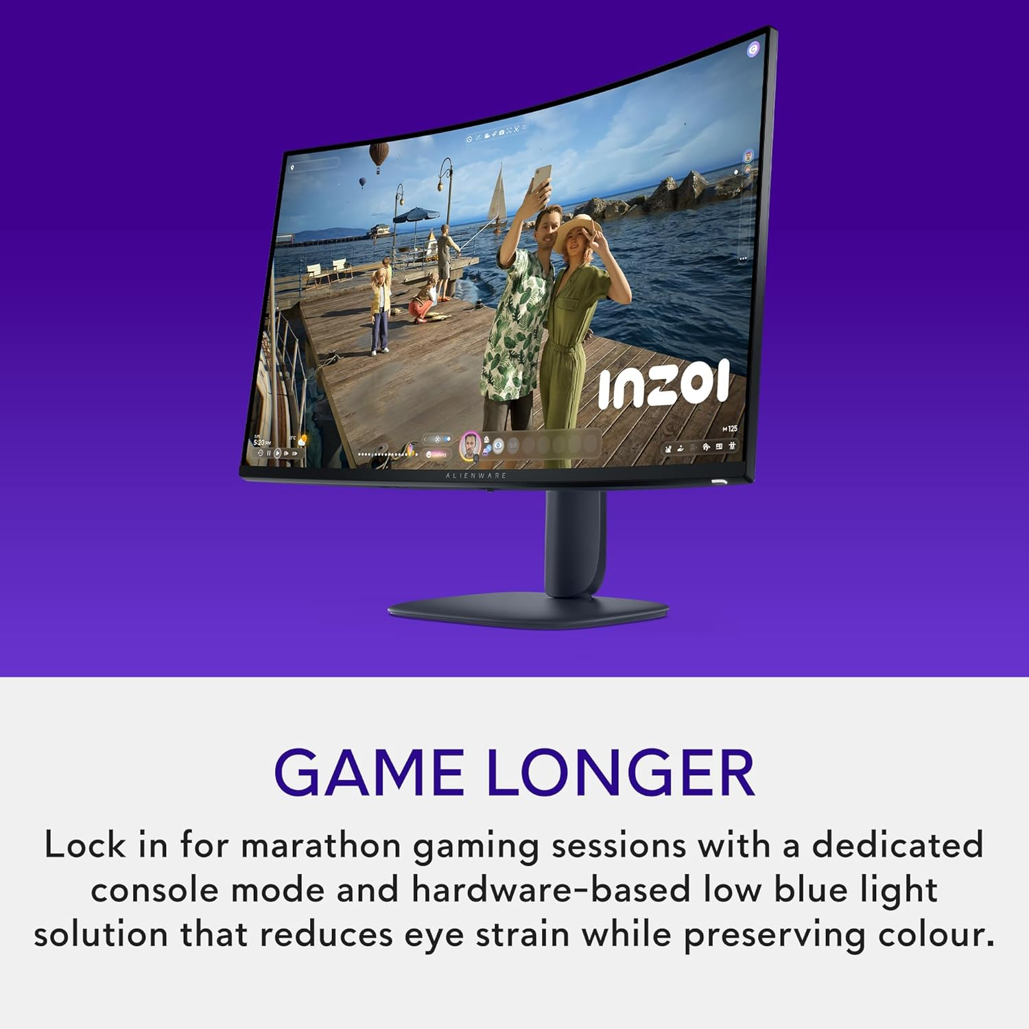 Alienware 32 Curved Gaming Monitor - AW3225DM - 31.5-Inch QHD (2560 X 1440) 180 Hz 1Ms Display, 1500R Curve, AMD Freesync, VESA Adaptivesync, VESA Displayhdr 400, VA Panel, 360&deg; Ventilation image number 4