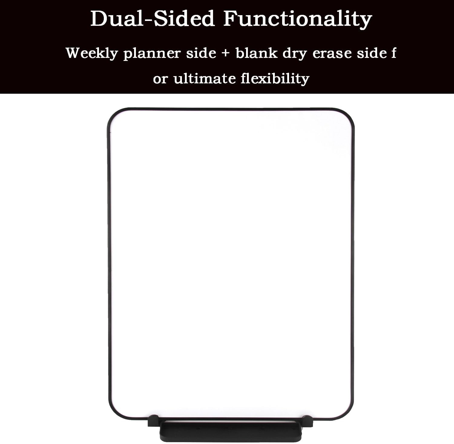 Double Sided Weekly Dry Erase Board with Stand - 16"X12" Double-Sided Magnetic Whiteboard Dry Erase Calendar with Stand for and Desktop, Portable Calendar Whiteboard for Drawing image number 6