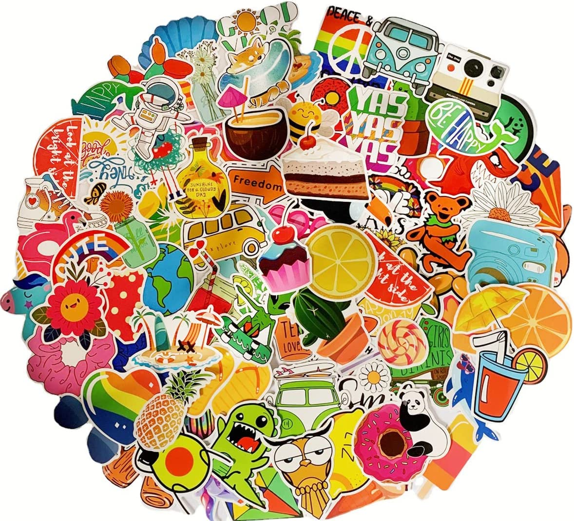 100Pcs Mixed Cute Cartoon Stickers for Kids,Stickers for Water Bottles,Vinyl Waterproof Aesthetic Stickers for Hydro Flask, Laptop, Computer, Phone, PC, Skateboard, Luggage for Girls, Kids image number 6