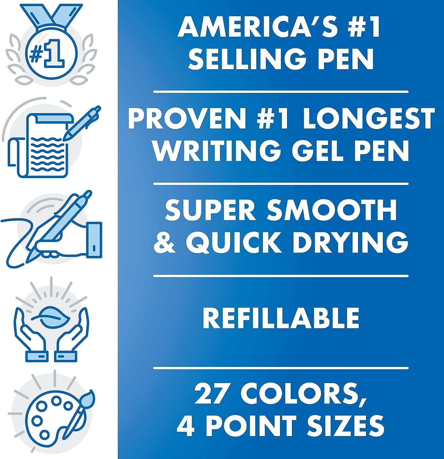 Pilot G2 Retractable Ultra Fine Point Premium Gel Ink Roller Ball Pens Dozen Box, Blue Ink