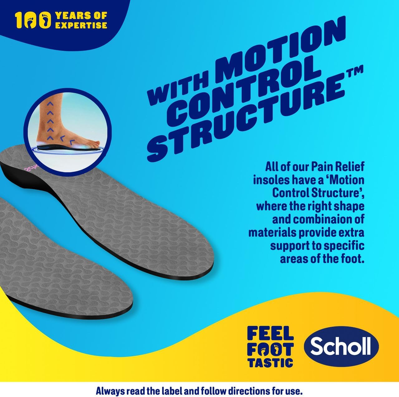 Scholl In-Balance Pain Relief Plantar Fasciitis Orthotic Insole Medium image number 6