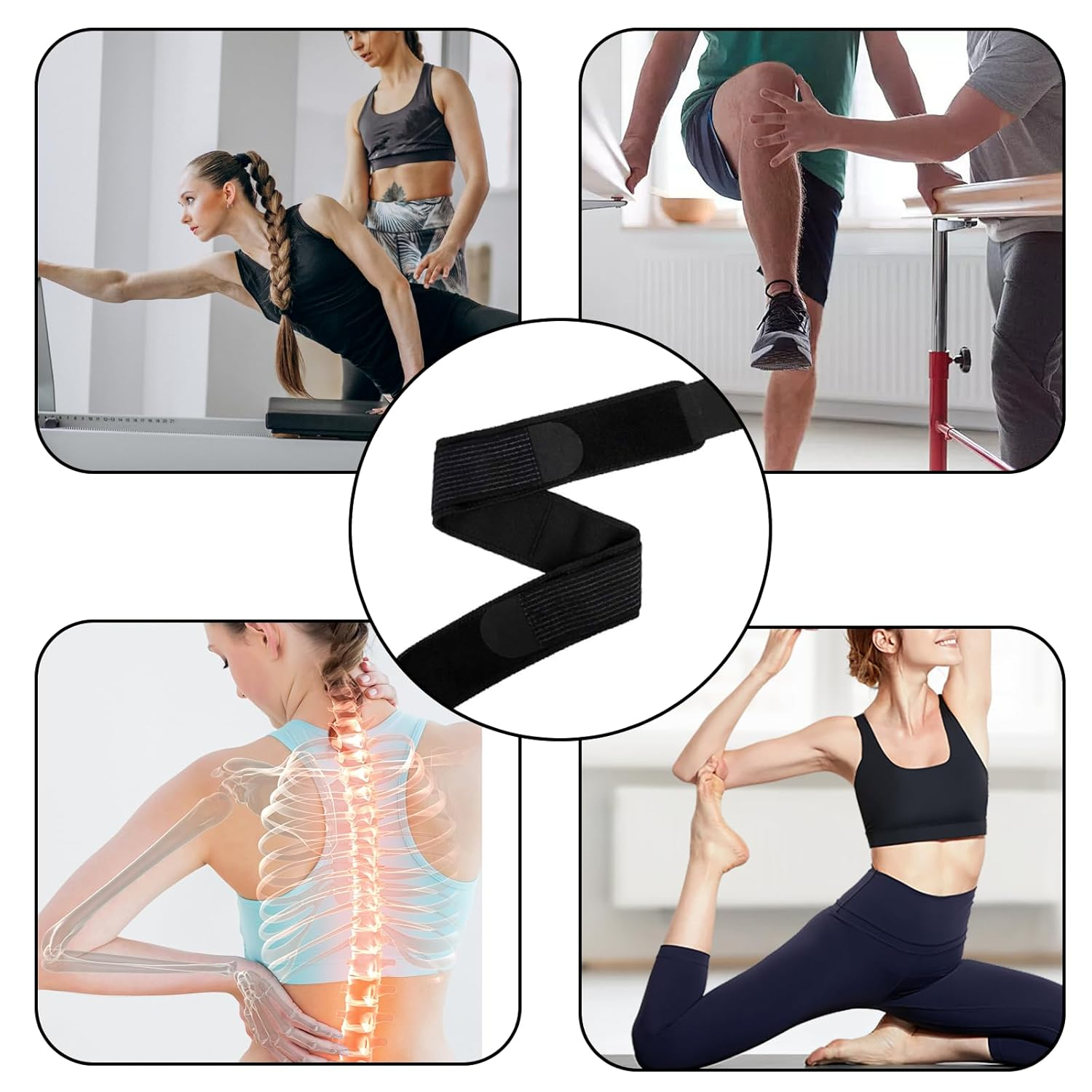 Sacroiliac Joint Hip Belt Pelvic Support Belt for Men and Women Adjustable Lower Back Support for Lower Back, Lumbar Spine and Hip Pain Suitable for 32-42 Inch Body Type