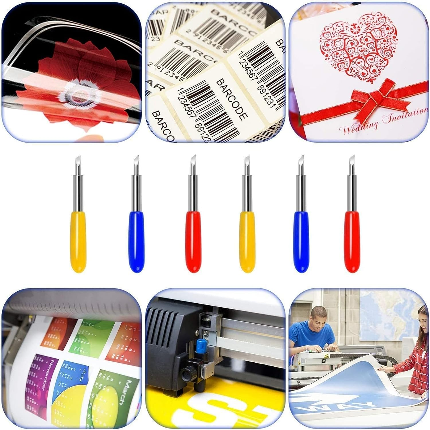 40 PCS Replacement Blades for Cricut Explore Air 2 - Cut Vinyl and Fabric with 20P 45&deg;, 10P 30&deg;, and 10P 60&deg; Blades image number 4