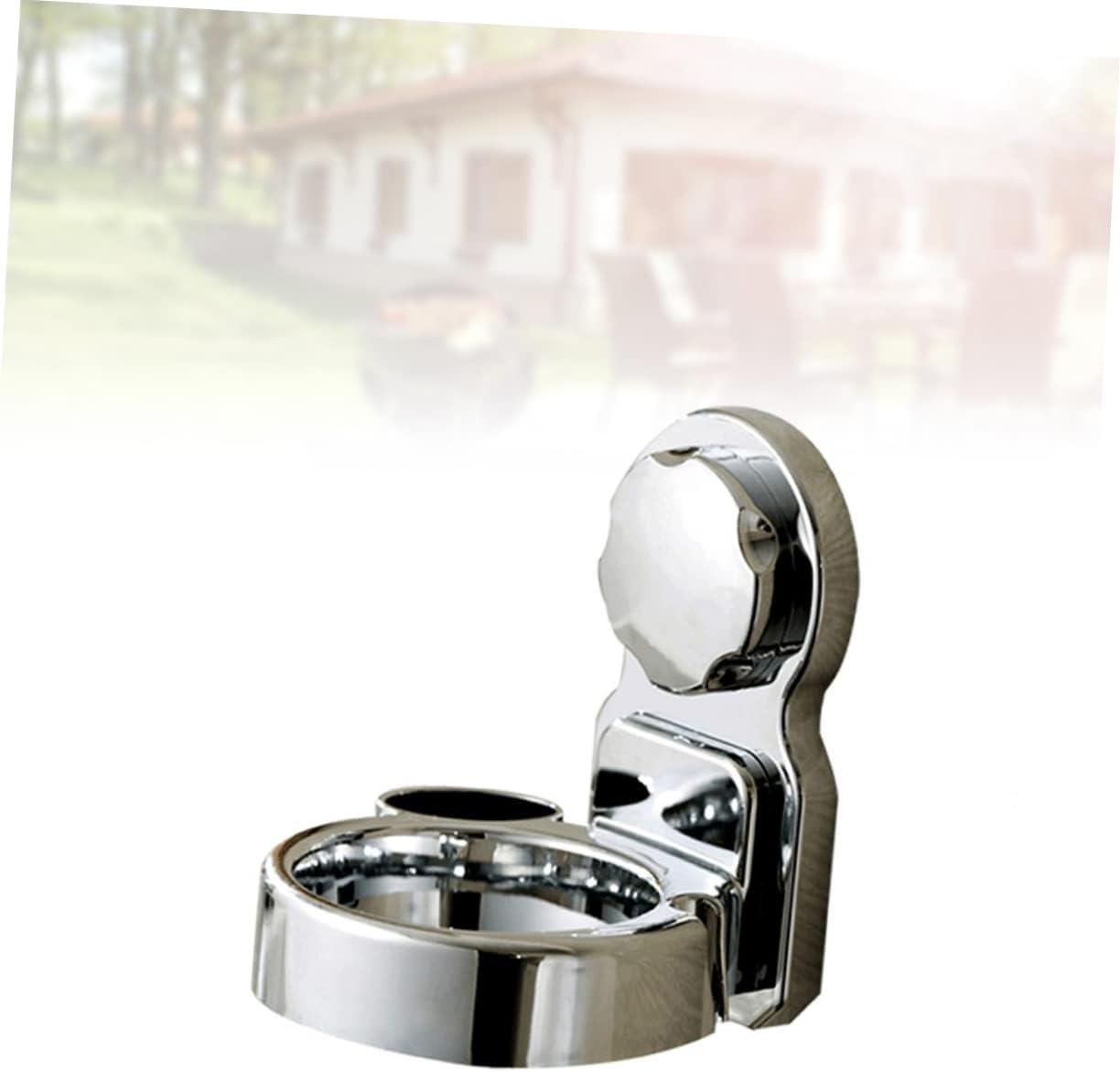 MUSISALY Hair Dryer Holder Wall-Mounted Storage Rack 1-Piece Silver Suction Cup Type Punch-Free Organizer for Bathroom Easy Access image number 5