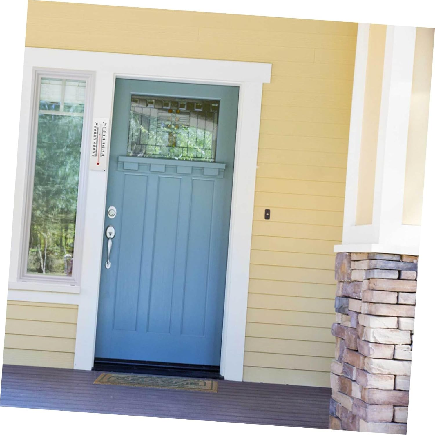 ULTECHNOVO 2Pcs Weatherproof Thermometer Key Cabinet Outdoor Key Hider Box for Office Decor Compact Portable Storage image number 2