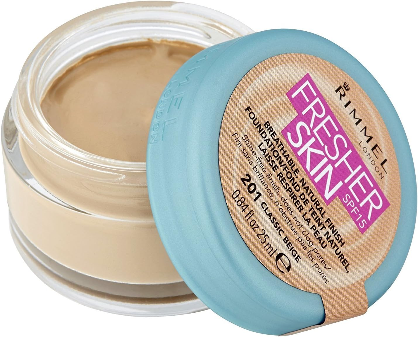 Rimmel Fresher Skin SPF15 Foundation 25Ml #201 Classic Beige image number 2