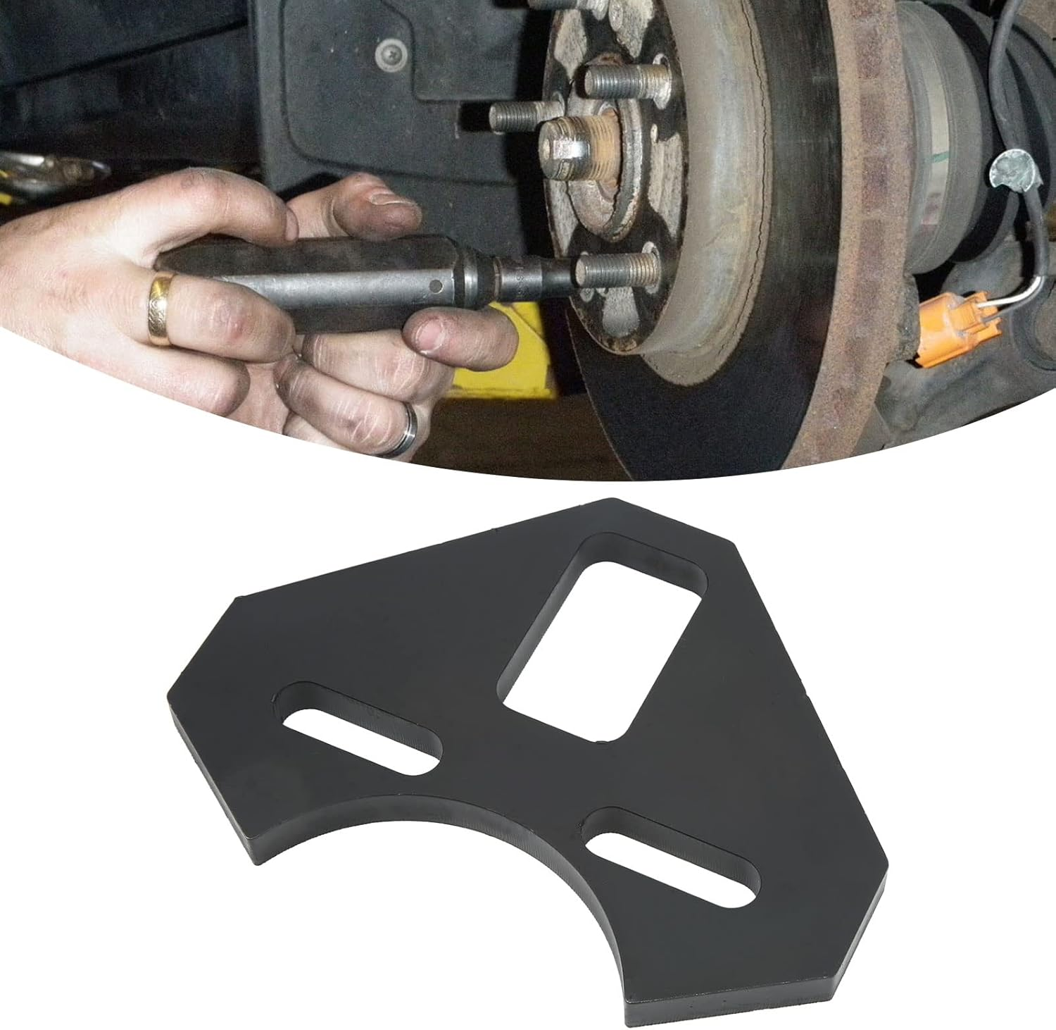 40100 Hub Remover, Carbon Steel Wheel Frozen Hub Removing Tool Fit for Most 5 6 8 Lug Hub Assemblies Found on Cars and Trucks, Wheel Bearing Hub Removal Tool Assembly, Black image number 1