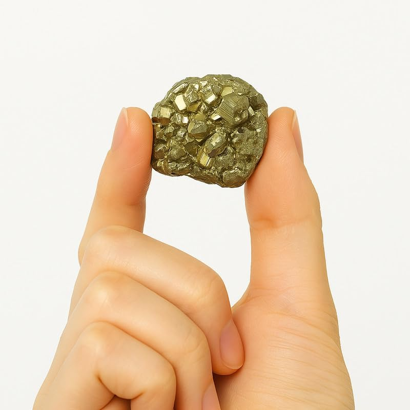 Reiki Crystal Products Natural Pyrite Cluster/Tumble/Rough Stones for Reiki Healing and Vastu Correction and Increase Creativity 30 Grams Stone image number 4