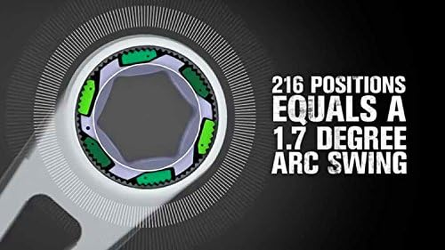 SK Tools USA 12 Piece, 6 Point, Metric -Frame&reg; Combination Ratcheting Wrench Set | 80019