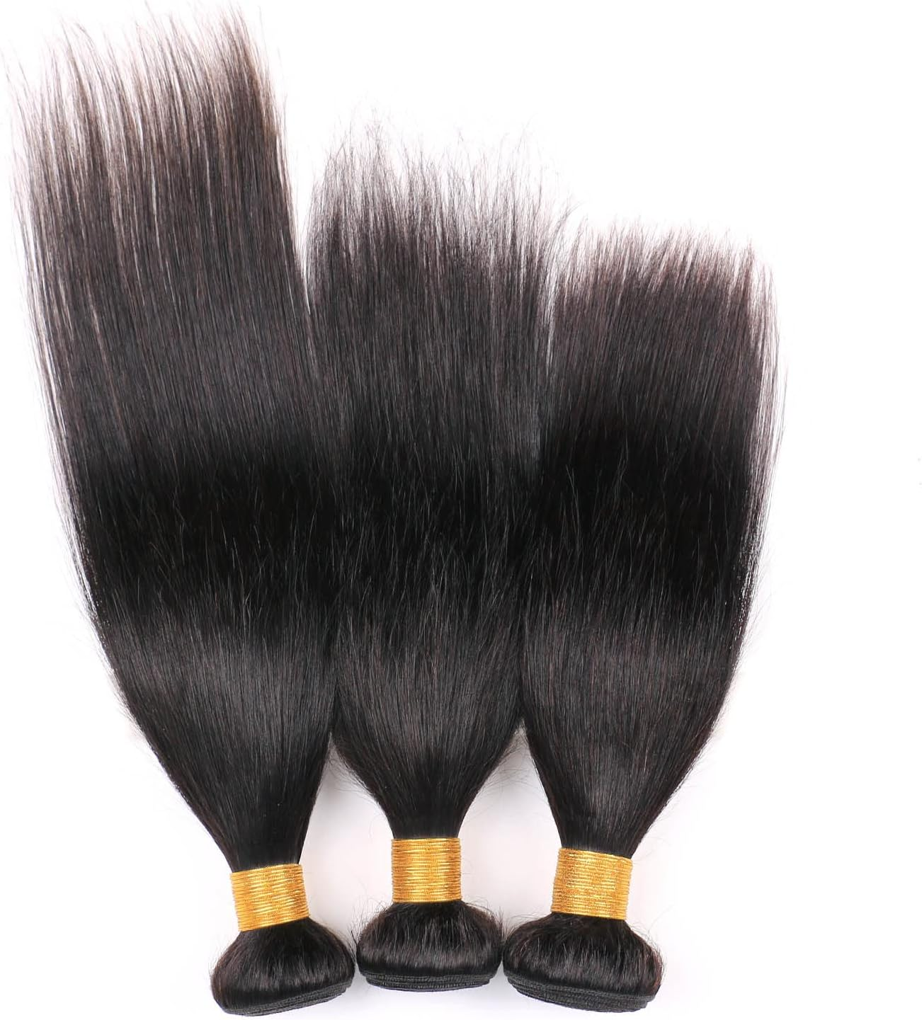 10A Straight Brazilian Bundles Human Hair 3 Bundles Real Hair Weft Extensions 300 G Unprocessed Hair Remy Hair Extensions 10 12 14 Inches image number 1