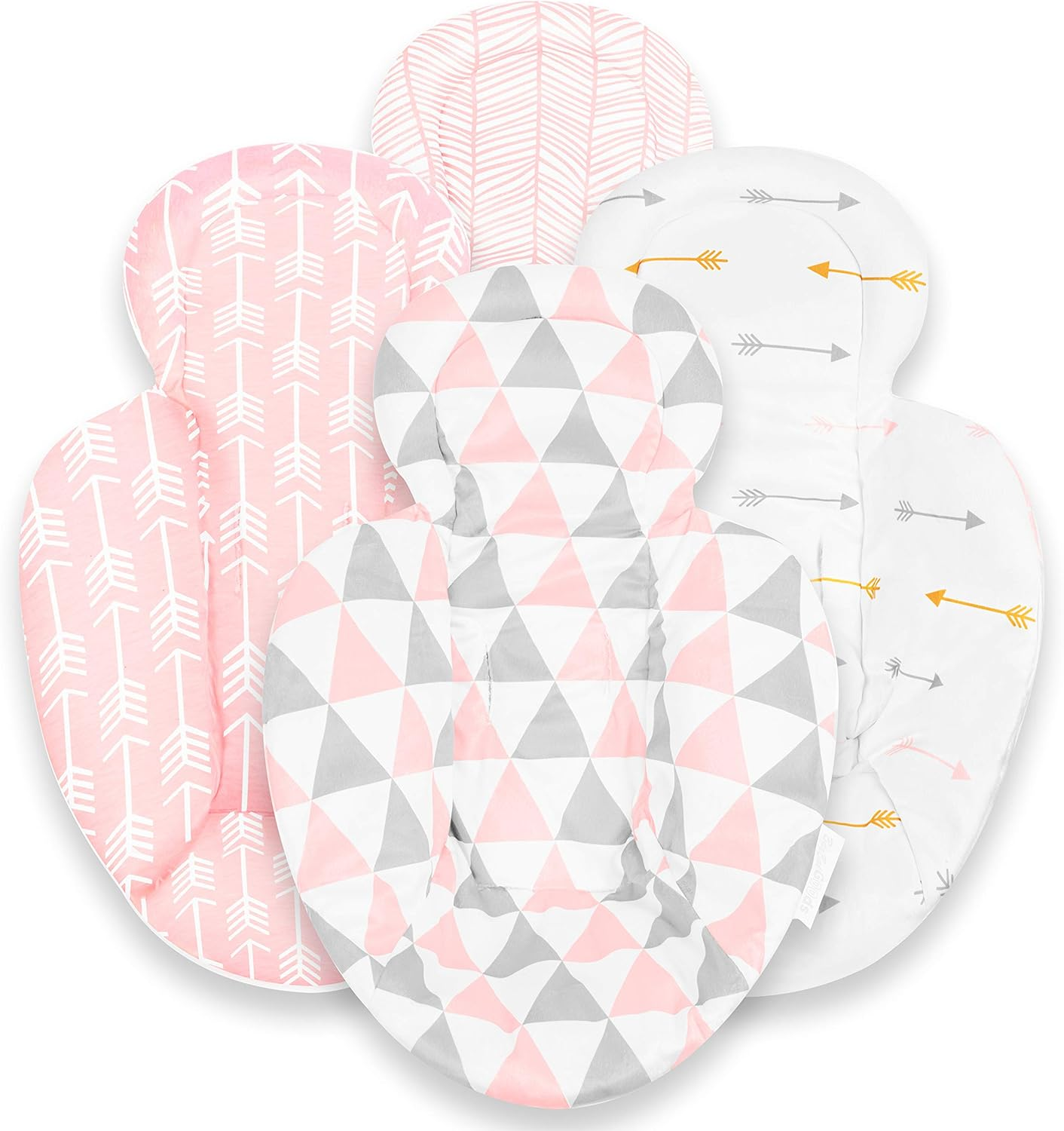 Infant Insert Compatible with 4Moms Mamaroo & Rockaroo &ndash; Car Seat Insert 2 Pack &ndash; Reversible Infant Car Seat Insert &ndash; Soft Plush Minky Car Seat Head Support Insert image number 3