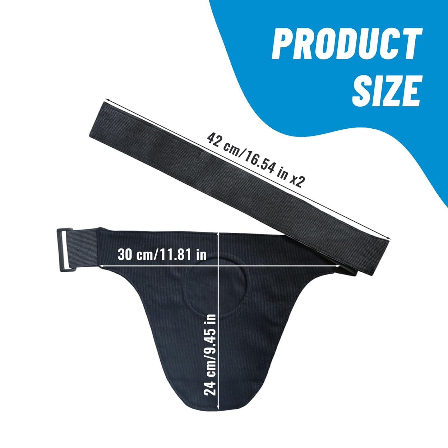 Hernia Belt for Men, Ostomy Belt, Breathable Cloth Comfortable Lightweight Belly Binder Hernia Support for Men and Women Adjustable Waist Strap Guard- image number 4