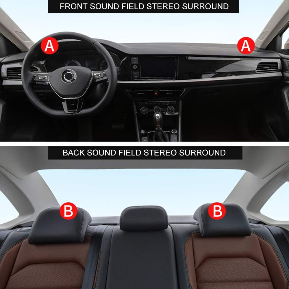 2 Pieces Car Tweeters 350W High Efficiency Mini Dome Tweeter Speakers for Car Audio System