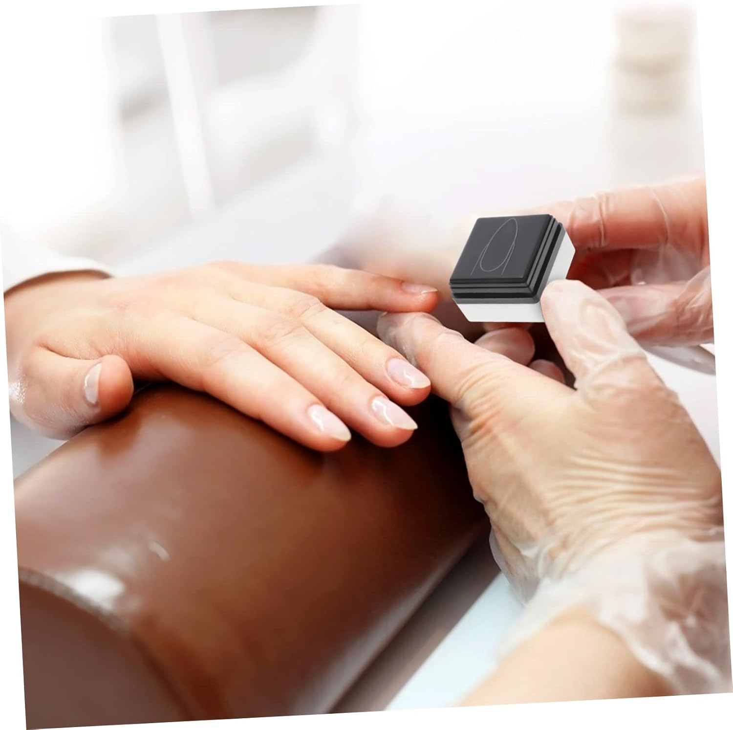 CALLARON Manicure Practice Stamper for Nail Art Painting Compact Salon Nail Painting Tool Smooth Surface Easy to Clean Training