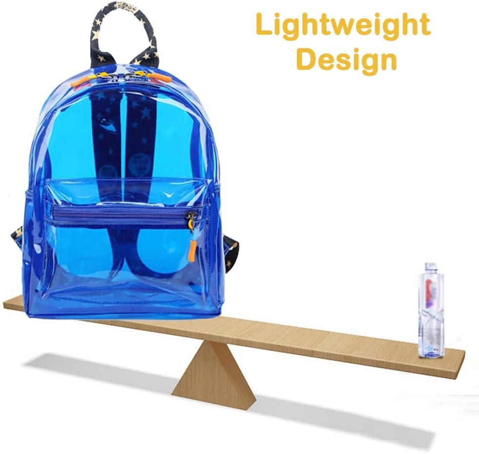 Heavy Duty Transparent Clear Backpack,Tinyat See through Clear Bag for School, Concerts, Sports, Travel and Daily Use image number 1