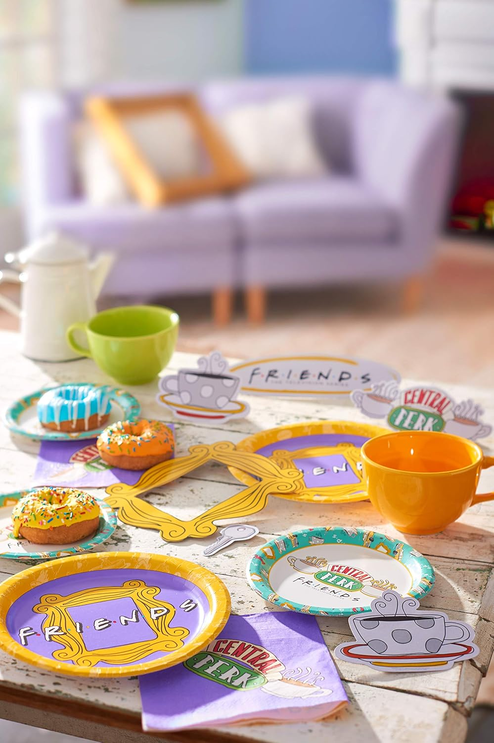 American Greetings Friends Party Supplies, Plastic Cups (8-Count) - Dessert Plates image number 2