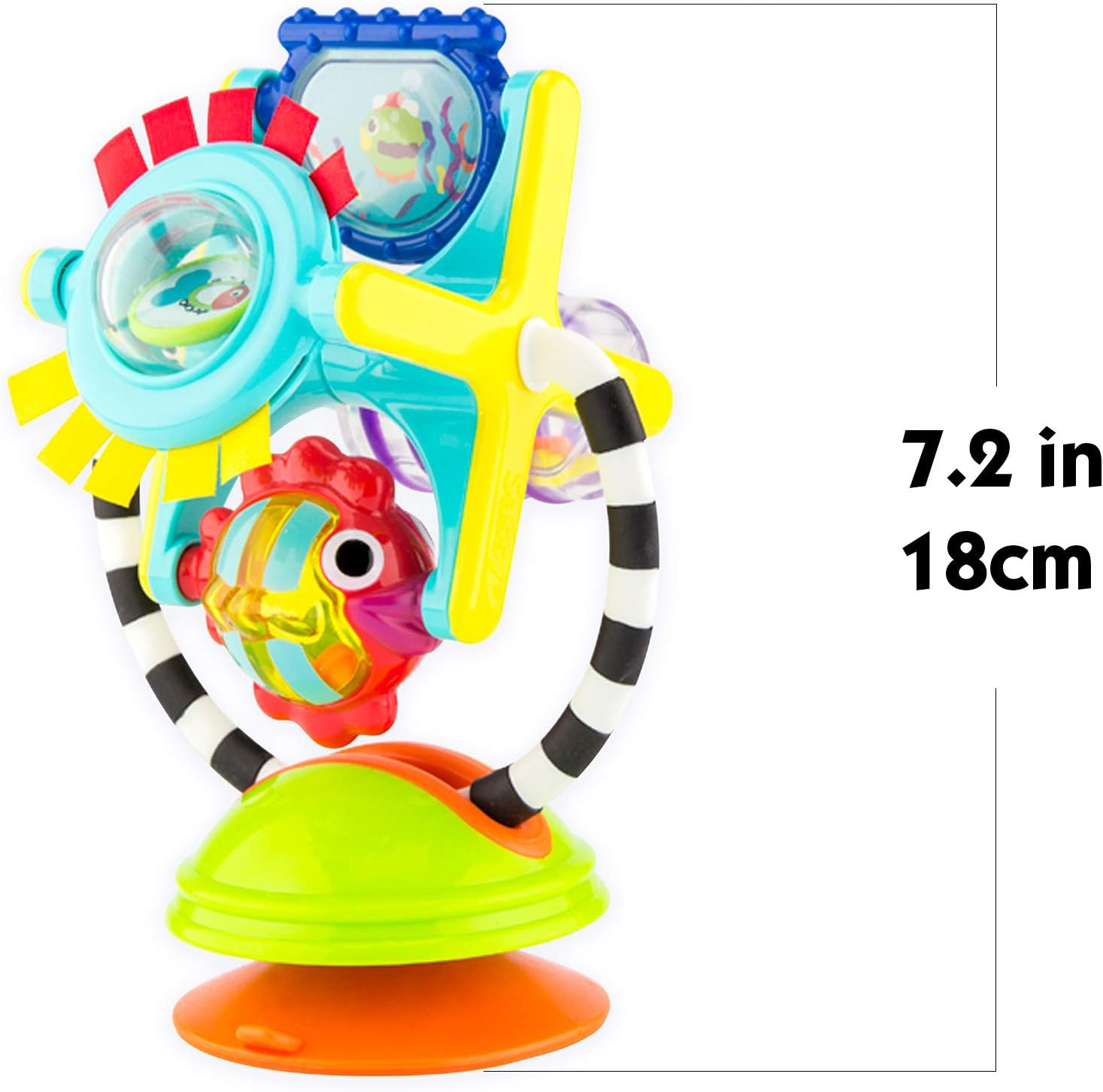 Sassy Fishy Fascination Station 2-In-1 Suction Cup High Chair Toy, Developmental Tray Toy for Early Learning, Ages 6+ Months image number 3