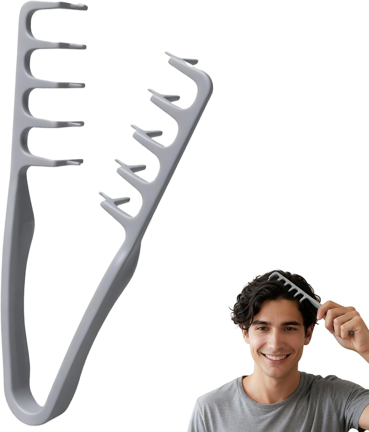 Styling Comb with Texture (Styling Comb with Texture Grey) image number 5