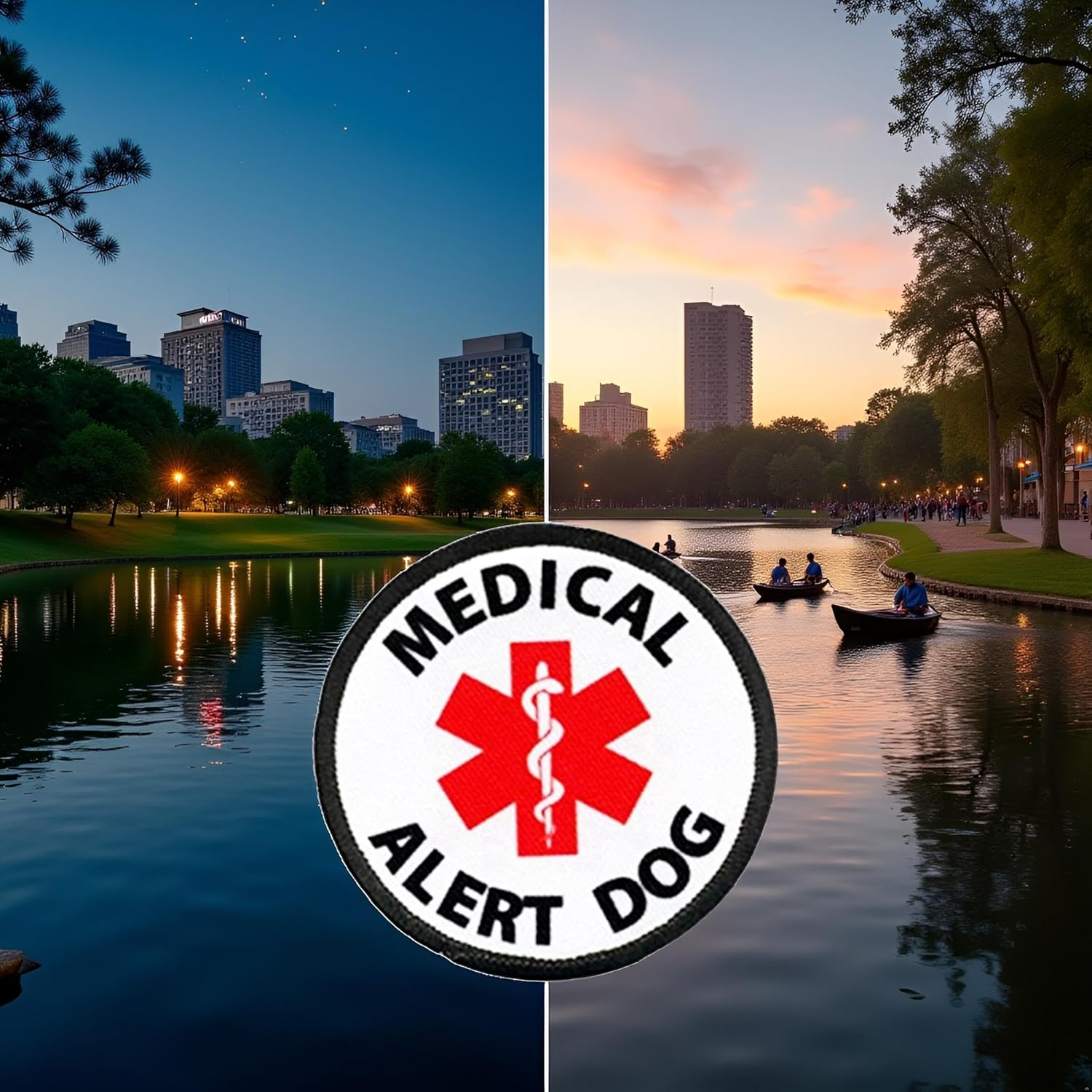 8CM / 3.12Inch Medical Alert Dog Service Dog Patch, Emergency Medical Services Dog Vest Patches, Tactical Hook Loop Embroidery Patch Dog Vest Harnesses (Medical Alert) image number 6