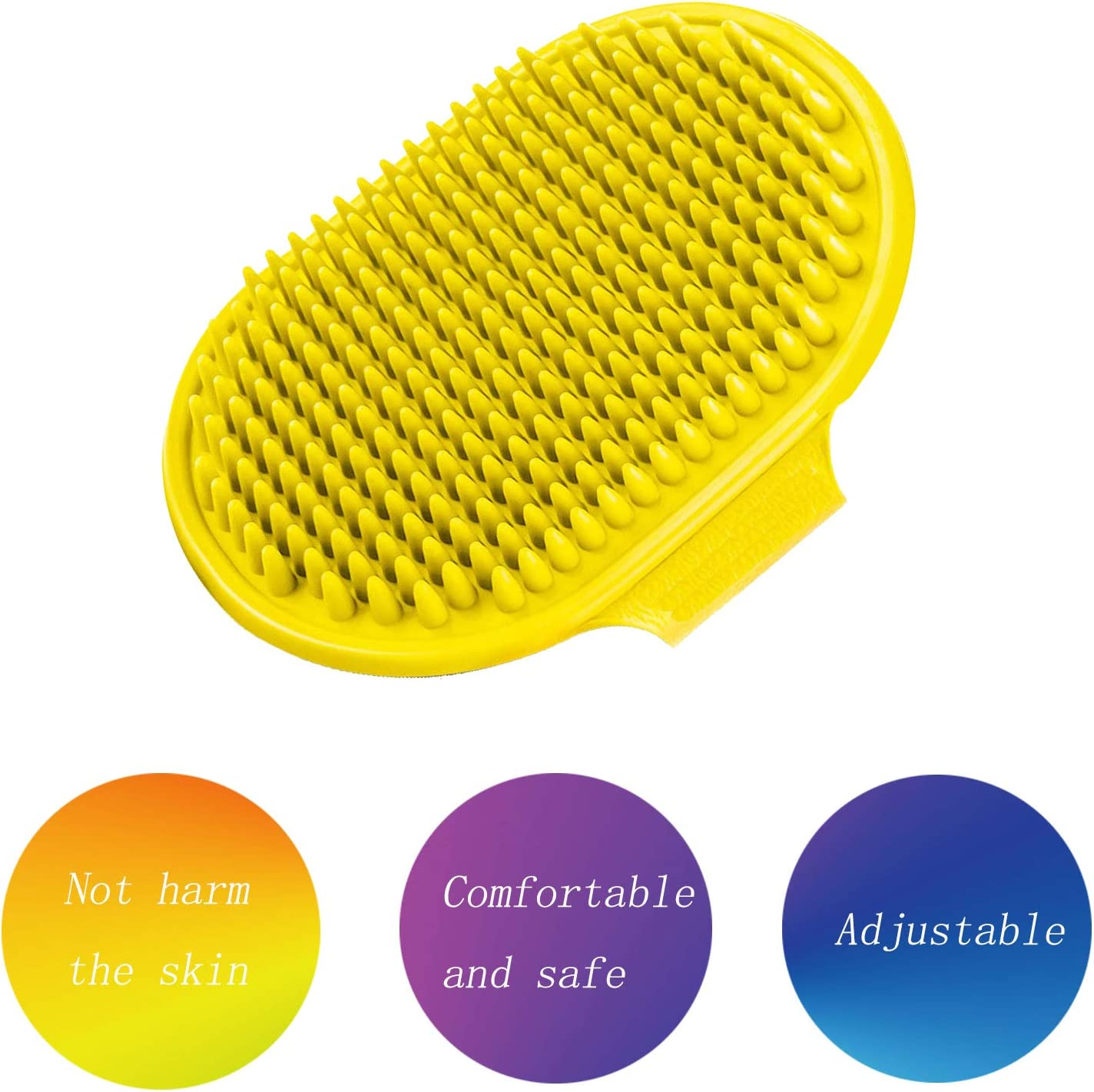 2 Pack Dog Brush & Cat Brush,With Adjustable Ring Handle Slicker Dog Grooming Brush Suitable for Long Short Haired Pet Rubber Comb - 2Ps Blue image number 4