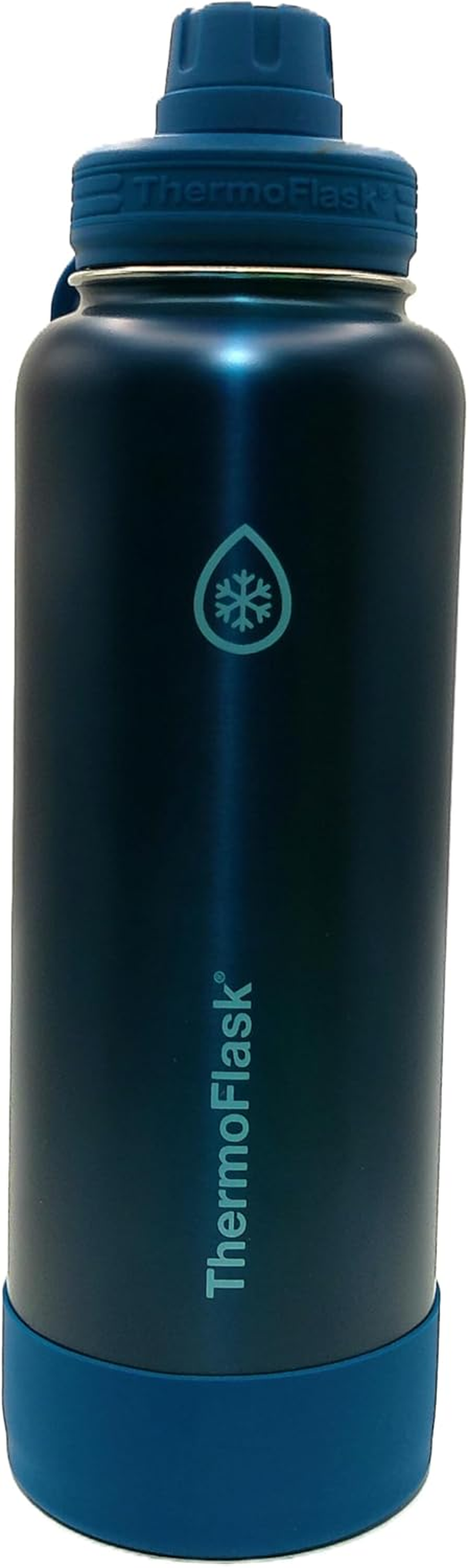Thermoflask Stainless Steel Water Bottle, 40 Oz, 2-Pack (Silver/Blue Brushed) image number 1