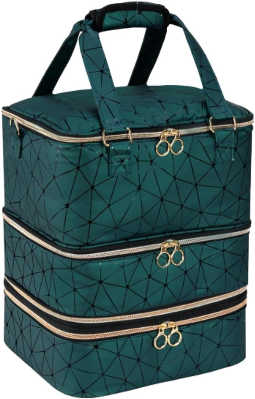 Nail Gel Organizer Case 3 Tier Nail Polish Organizer Case for Nail Art Tools image number 6