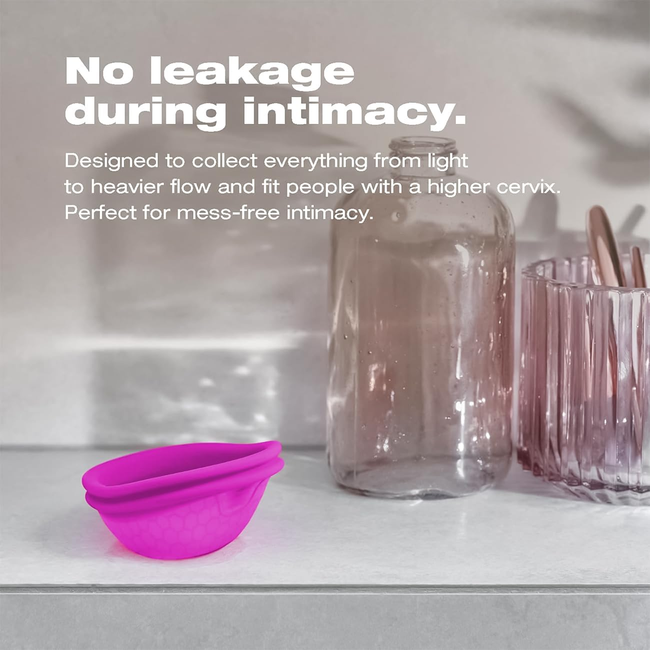 Menstrual Cups,Thin Fit Menstrual Disc,Large Capacity Menstrual Cup Wear for 12 Hours,Period Disc with Medical Grade Silicone,Reusable Menstrual Flow Cup for Women Periods,Purple(L) image number 6