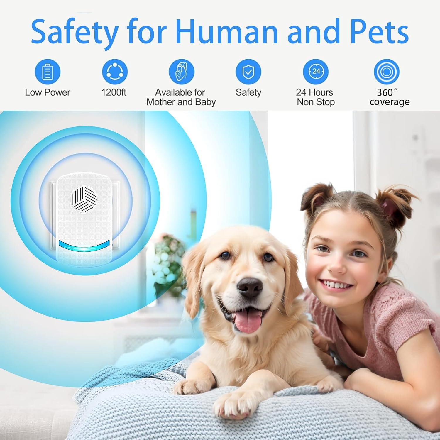 6 Packs Ultrasonic Pest Repeller, Rodent Repellent Ultrasonic, Pest Repellent Ultrasonic Plug in for Insect Roaches Ant Bugs Spider Mouse for House Kitchen Garage Warehouse image number 2