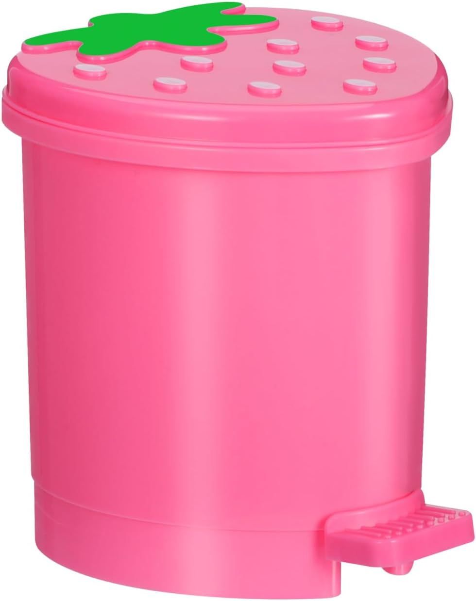 Toddmomy Pink Trash Car Cute Strawberry Desk Trash Can Mini Garbage Can with Lid Countertop Trash Cans for Desk Car Office Kitchen Cute Things