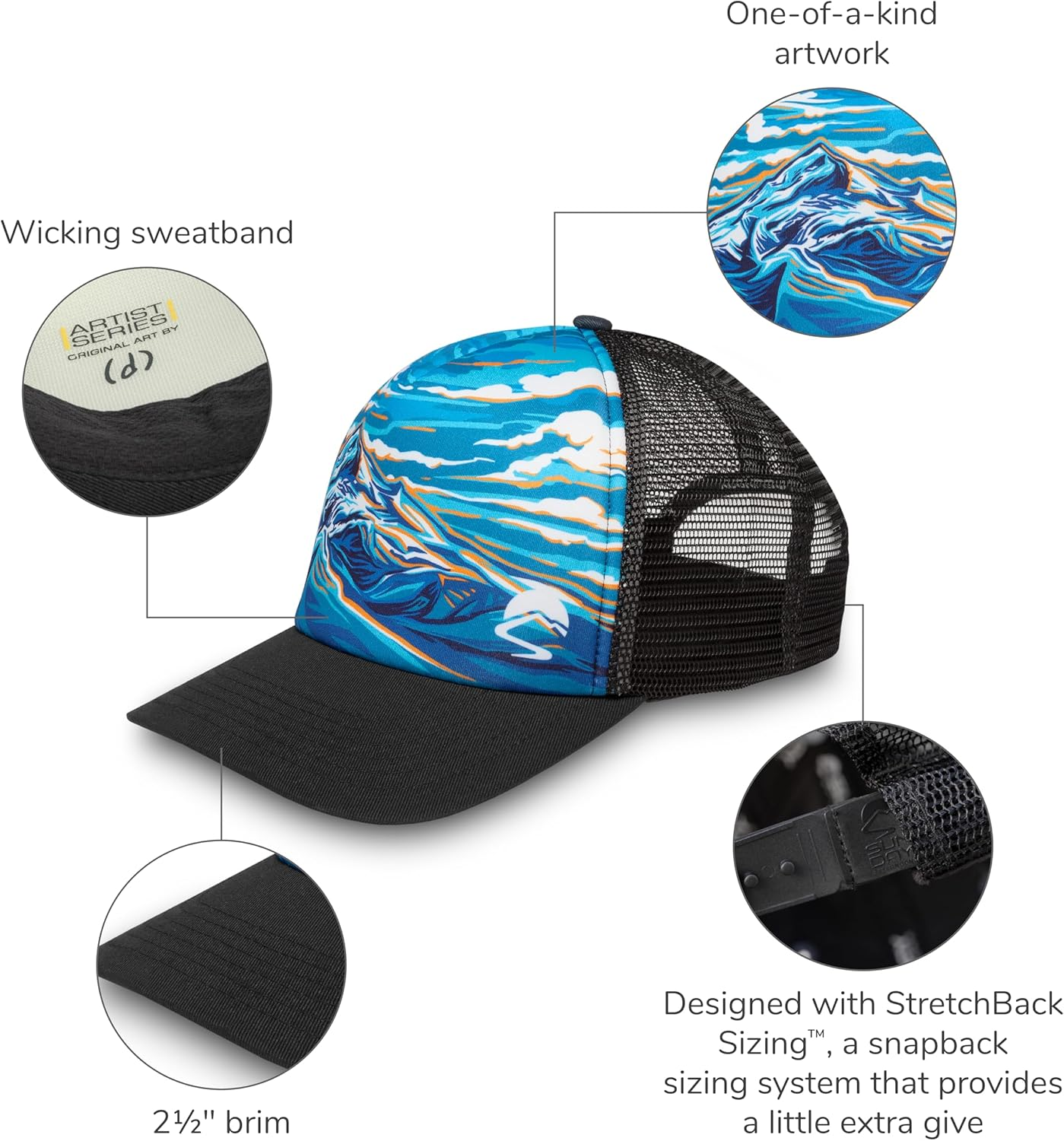 Sunday Afternoons Artist Series Trucker Cap - Into The Blue image number 3