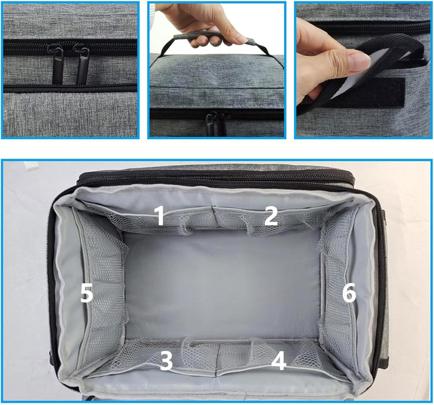 Medicine Bag, First Aid Kit, Medicine Storage Box, Travel First Aid Kits Bag, Emergency Kits Organizer, Portable Lockable Pill Bottle Organizer, Outdoor Survival Bag (Grey) image number 6