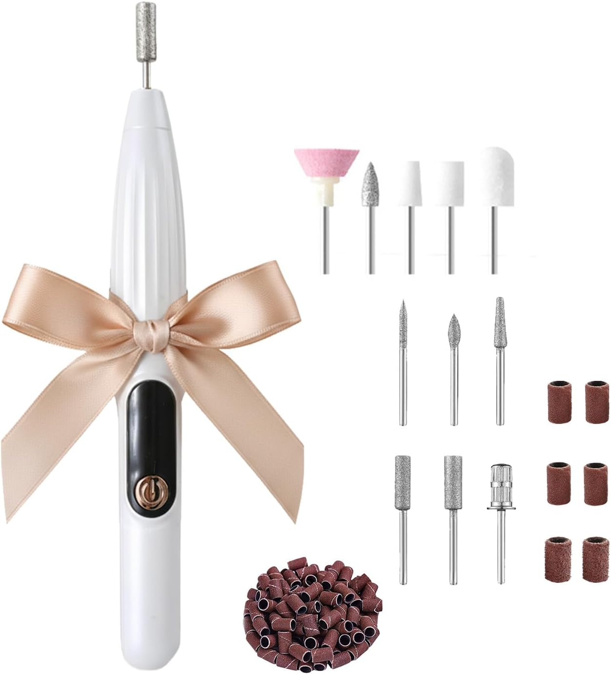 Mincham Portable Electric Nail Drill File, Stepless Speed Adjustment USB-C Rechargeable, Professional Manicure Pedicure Tool for Home/Salon image number 1