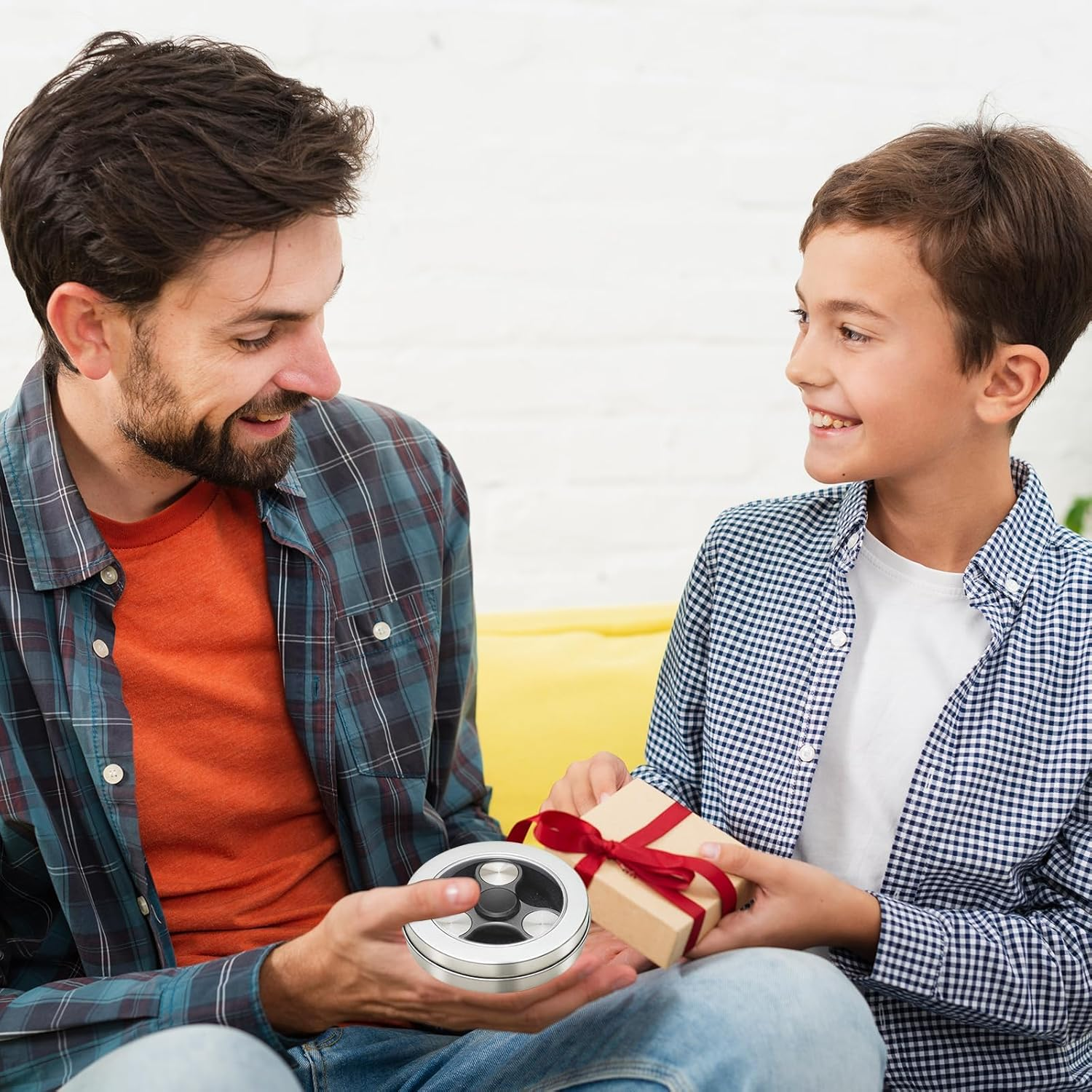 Metal Fidget Spinner for Adults, Silent Sensory Fidget Toys Adults Hand Spinners for ADHD Anxiety Stress Relief, Desk Toys for Office, Birthday Gifts Stocking Stuffers Classroom Prizes - Silver image number 4