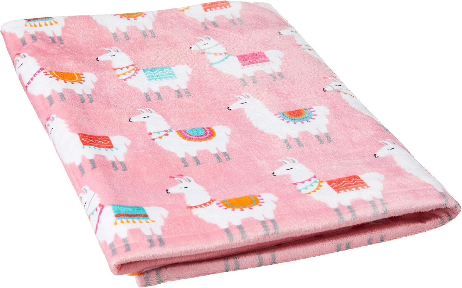 Hudson Baby Unisex Baby Plush Mink Blanket, Llama, One Size image number 6