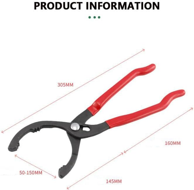 SOVYOULIVE Pro-Grade 12 Oil Filter Wrench Plier - Multi-Grip Jaw (Heavy Duty Forged Steel Tool for Stubborn Automotive & Machinery Filters） image number 3