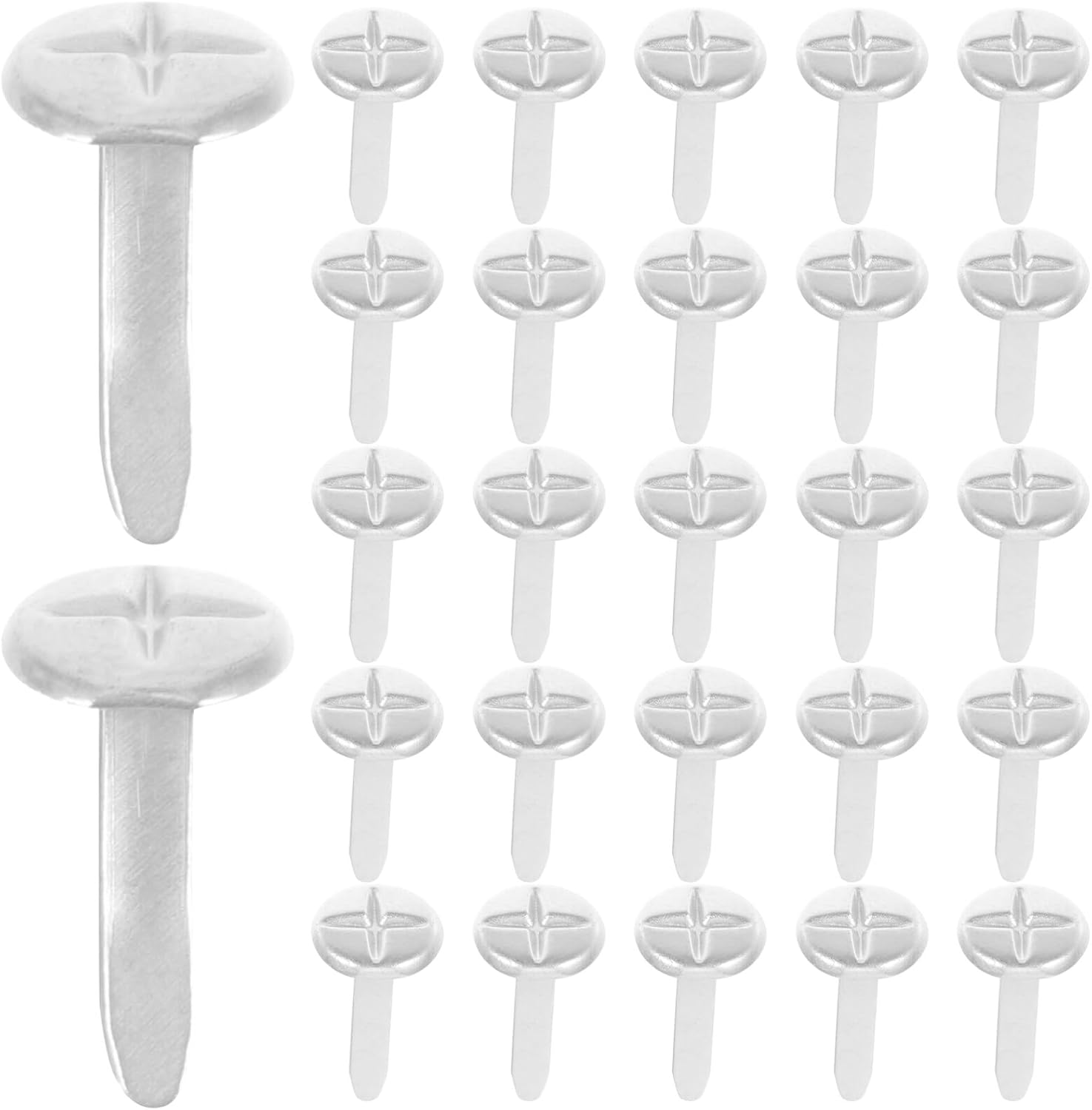 OSALADI 100Pcs Paper Craft Brads Two-Legged Decorative Fasteners for Scrapbooking Projects and Art Crafts Safe Rounded Flat Design for Boys and Girls image number 4