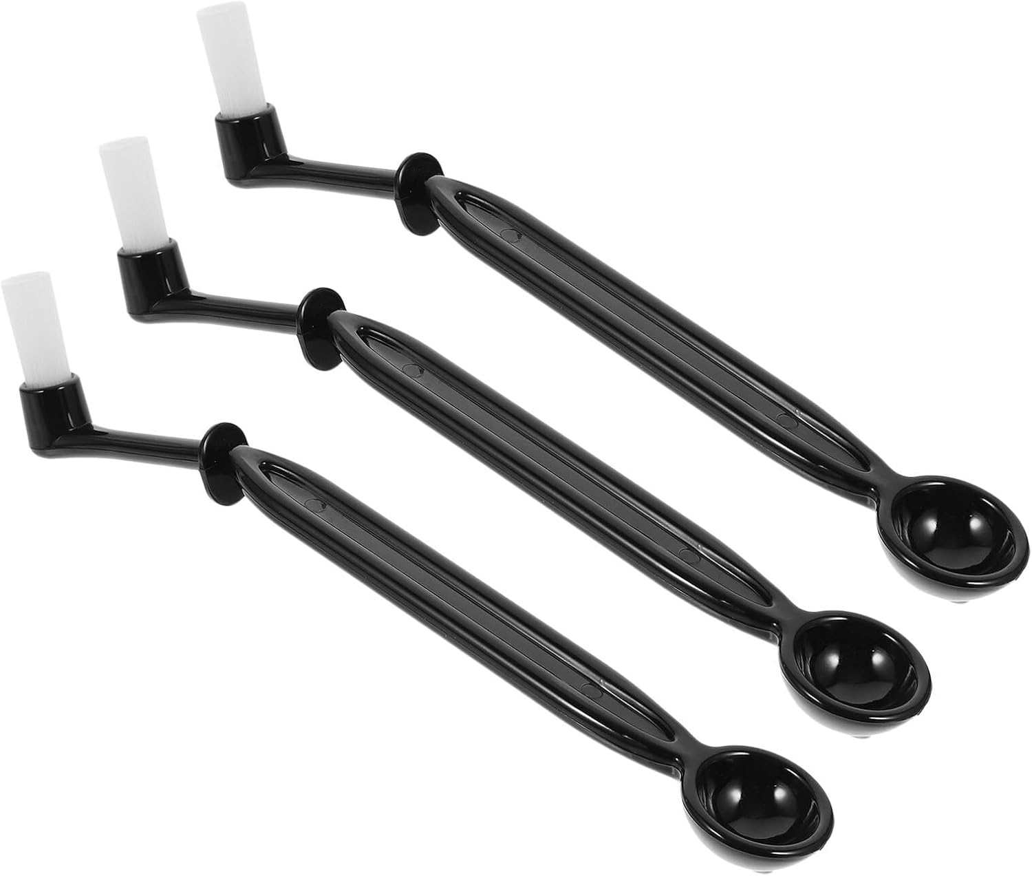 Happyyami 3Pcs Espresso Machine Cleaner Brush Set with Integrated Spoon for Targeted Cleaning of Coffee Makers Grinders Teapots Versatile Coffee Powder Removal Tool for Home Kitchen Use image number 4