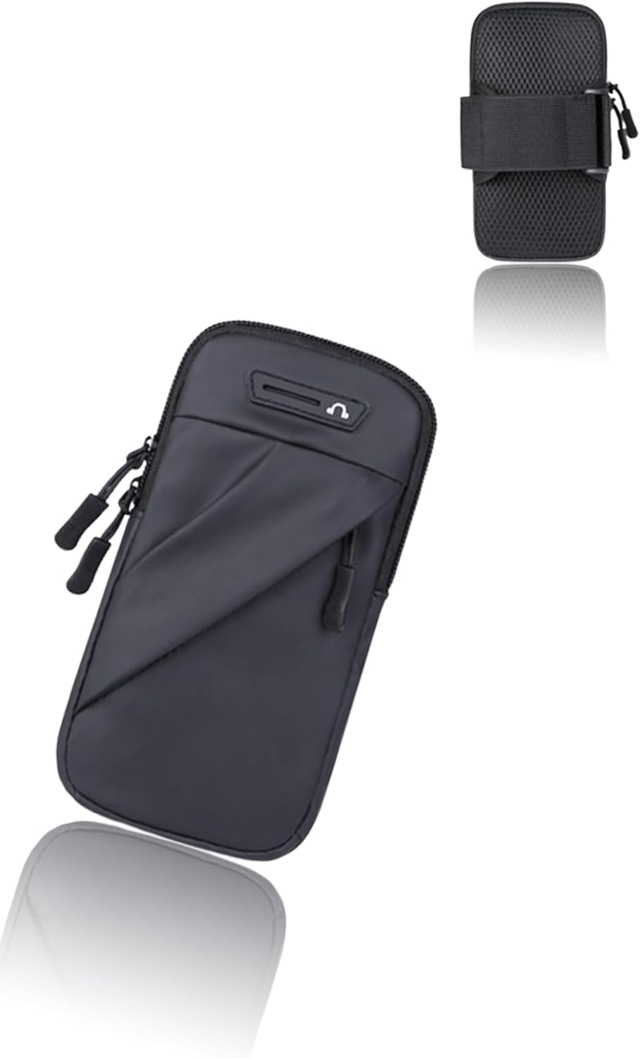 Phone Holder Armband Universal Fit for Iphone & Android | Secure Bounce-Free Workout Arm Band | for Running, Walking, Hiking, Biking | Adjustable Sweat-Resistant Strap | Black 7.2" Screen Max image number 5