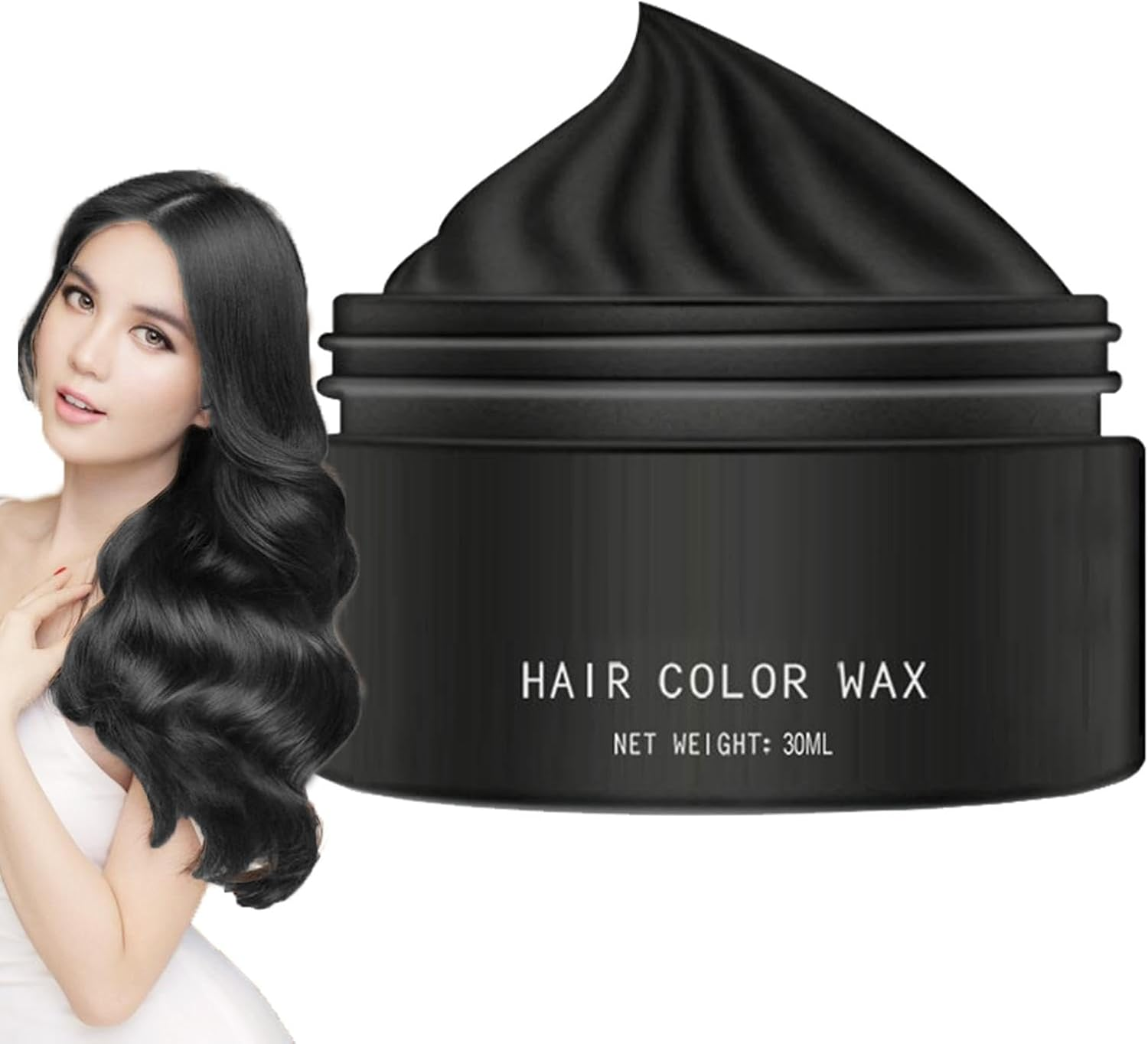 Brown Hair Color Wax, Temporary Hair Color Wax for Dark Hair, Temporary Hairstyle Dye Cream for Men Women, Instant Hairstyle Wax for Party Cosplay