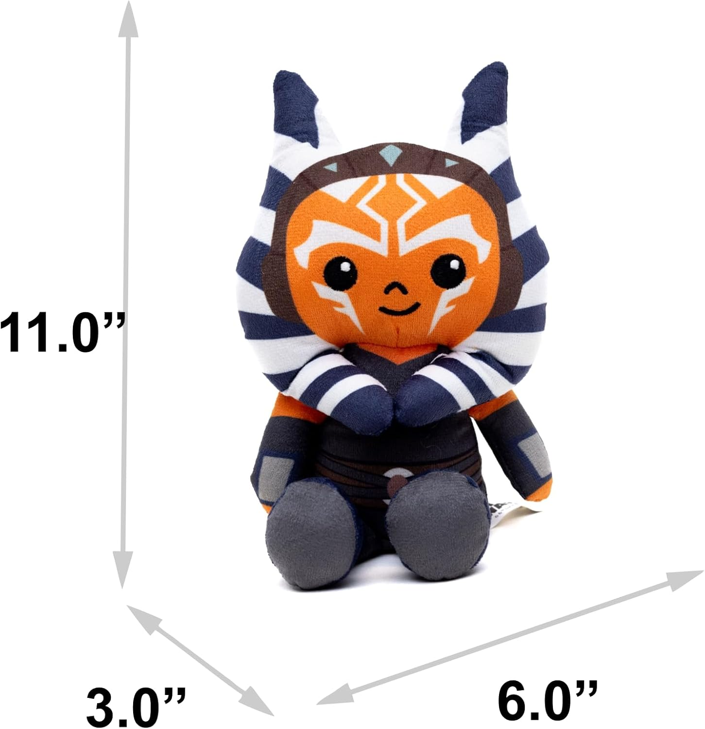 Star Wars Squeaky Plush Dog Toy for Large, Medium & Small Dogs, Ahsoka Tano, 3" X 6" image number 4