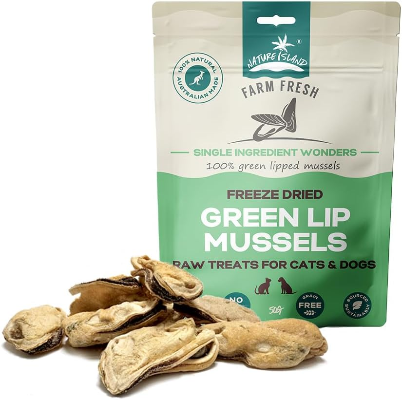 Freeze Dried Green Lip Mussels Raw Treats 50G for Pets image number 2